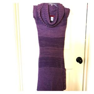 Womens Sleeveless Cowl neck sweater dress.